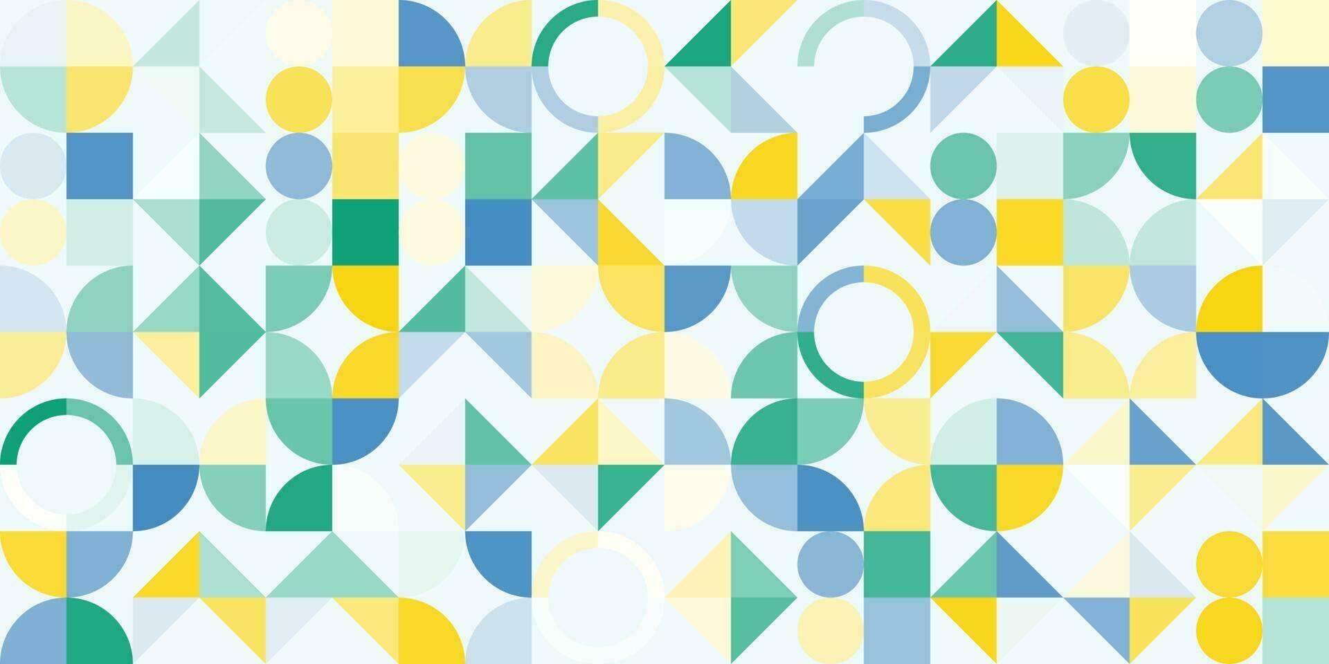 Abstract geometric shapes illustrating the variety and energy of mini home workout session formats